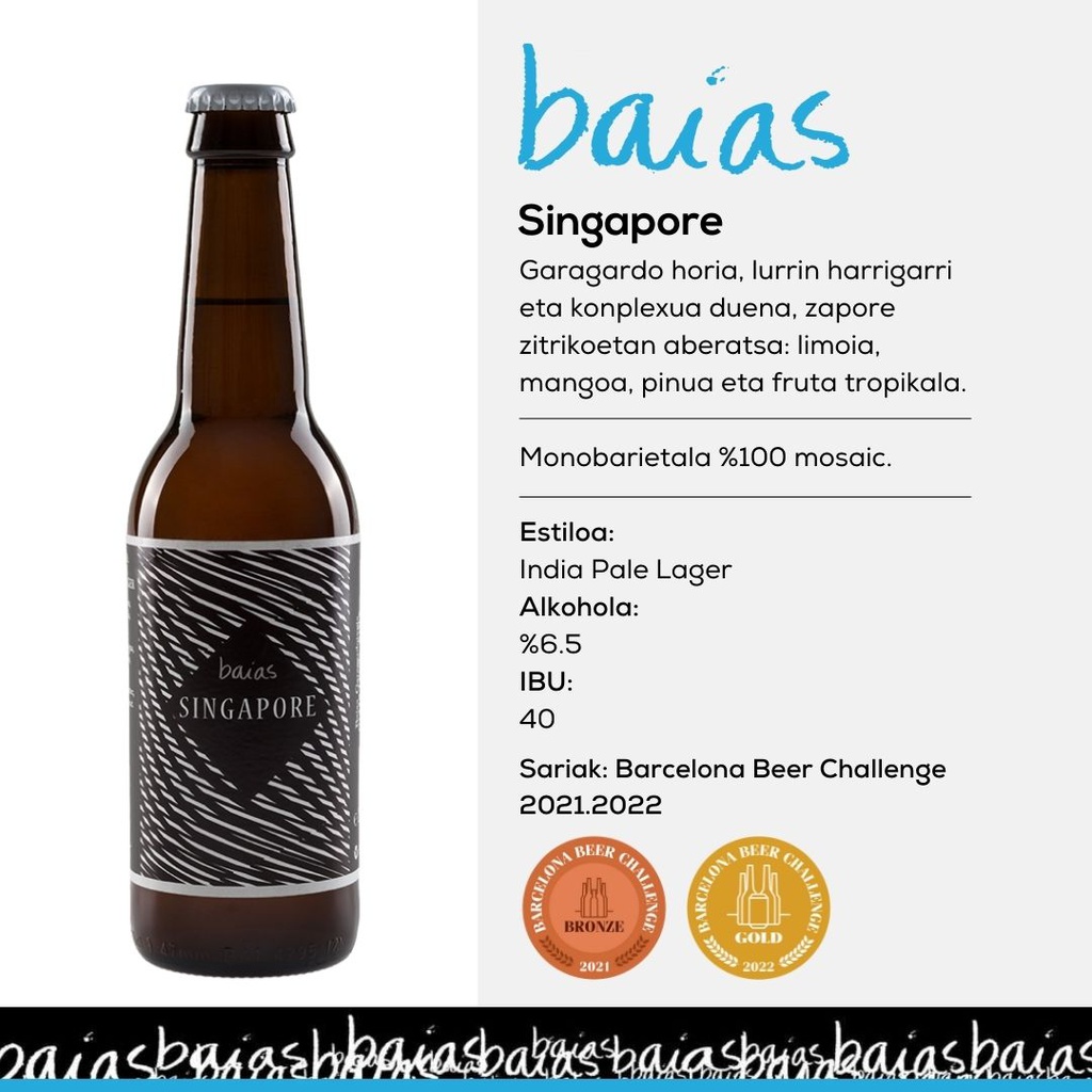 SINGAPOURE (India Pale Lager) - Baias